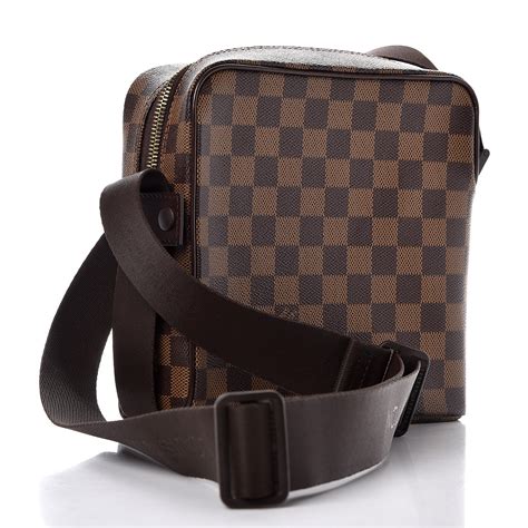 louis vuitton damier olav pm messenger bag men's n41442|Louis Vuitton Damier Ebene Canvas Olav PM Messenger Bag .